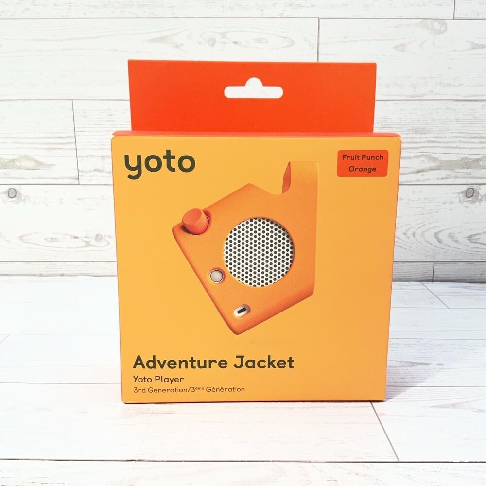 Yoto Adventure Jacket 3rd Gen Fruit Punch Orange Silicone Case NEW